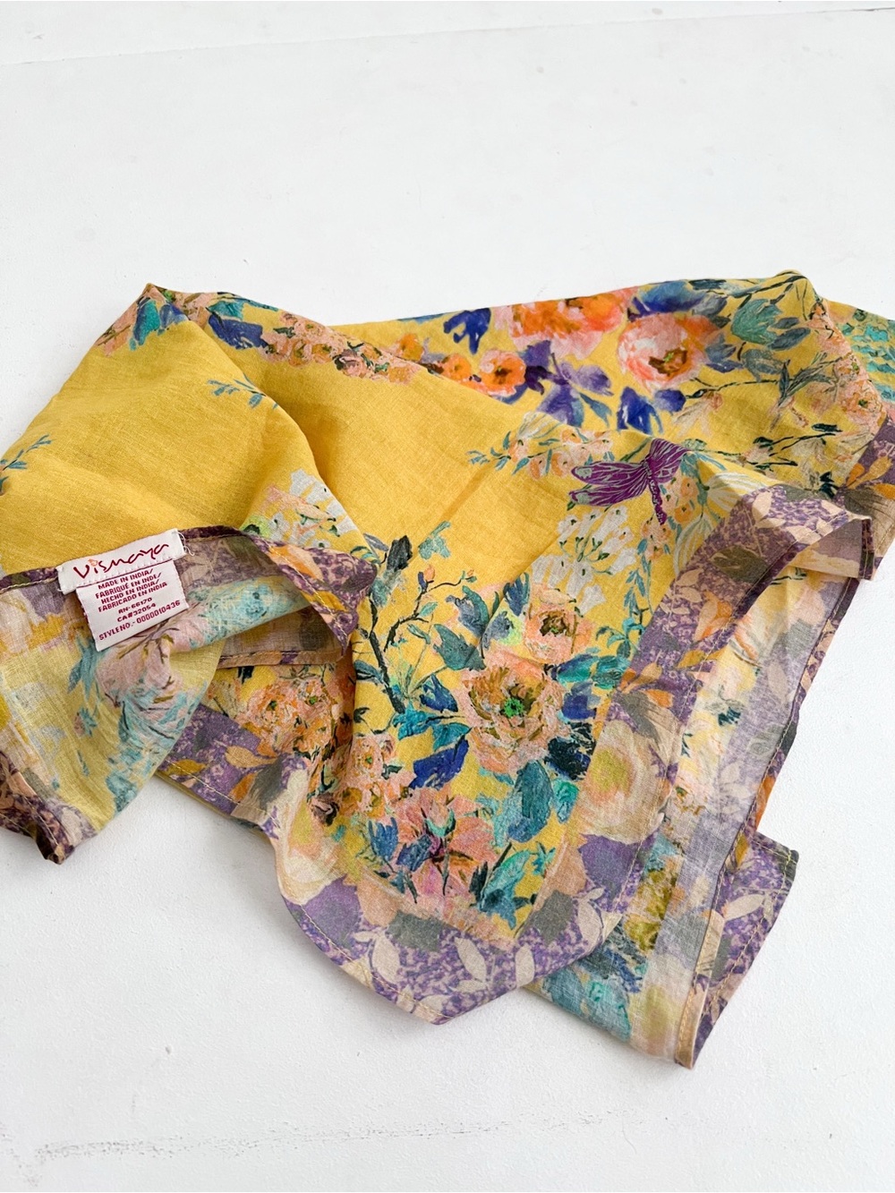 Yellow Floral Cotton Bandana